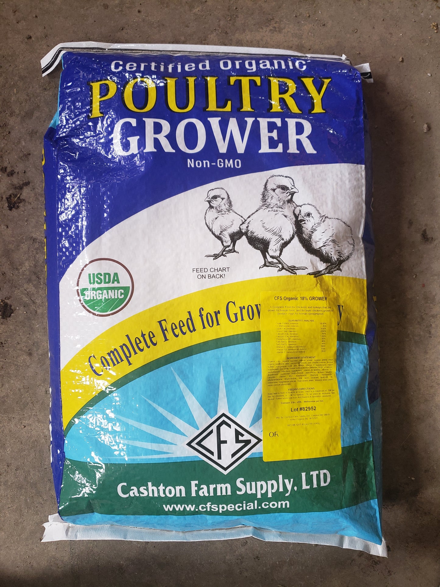 Organic Poultry Grower Feed - 40 lb Bag