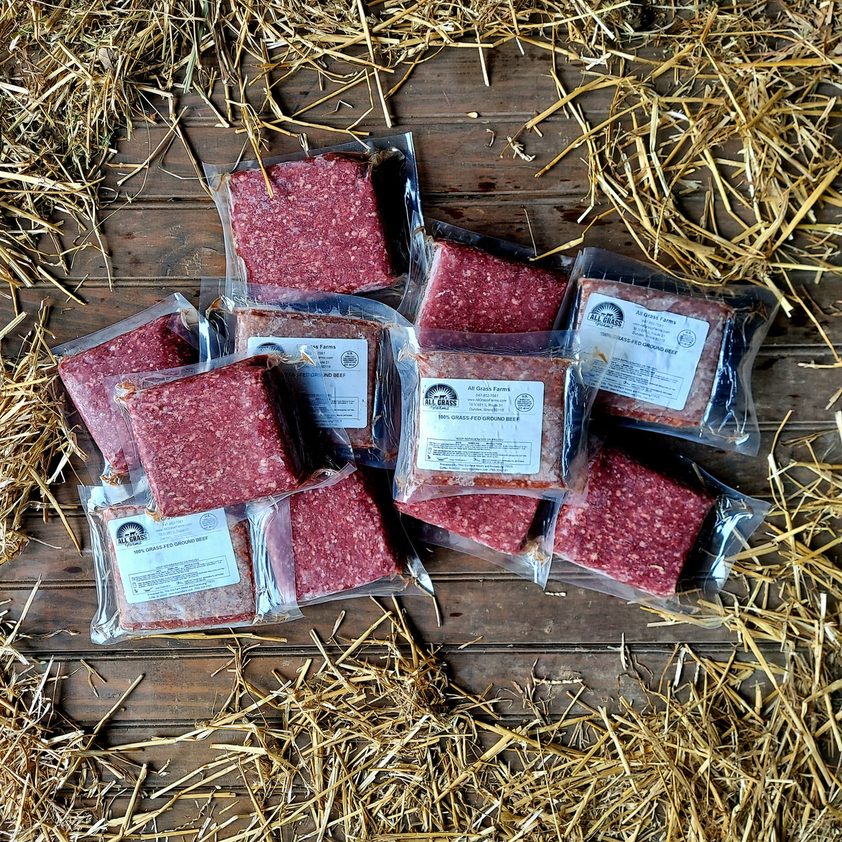 10 lb Grass Fed Ground Beef Pack – All Grass Farms