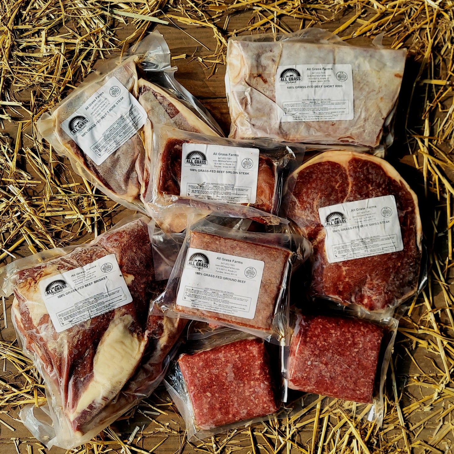 15 lb Grass Fed Beef Sampler Pack