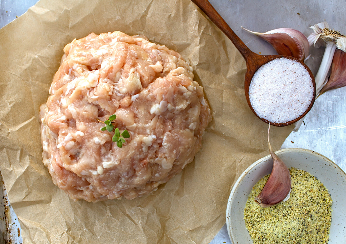 ON SALE Pasture Raised Ground Chicken - Organic No Corn / No Soy Feed