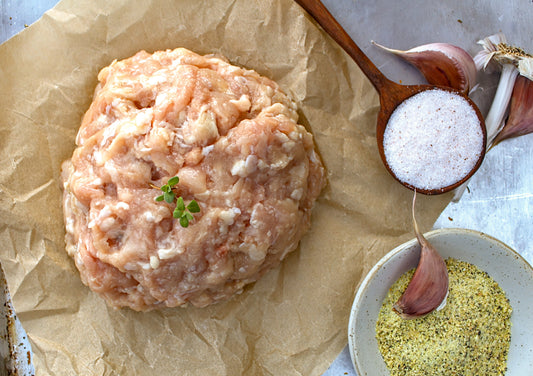 ON SALE Pasture Raised Ground Chicken - Organic No Corn / No Soy Feed